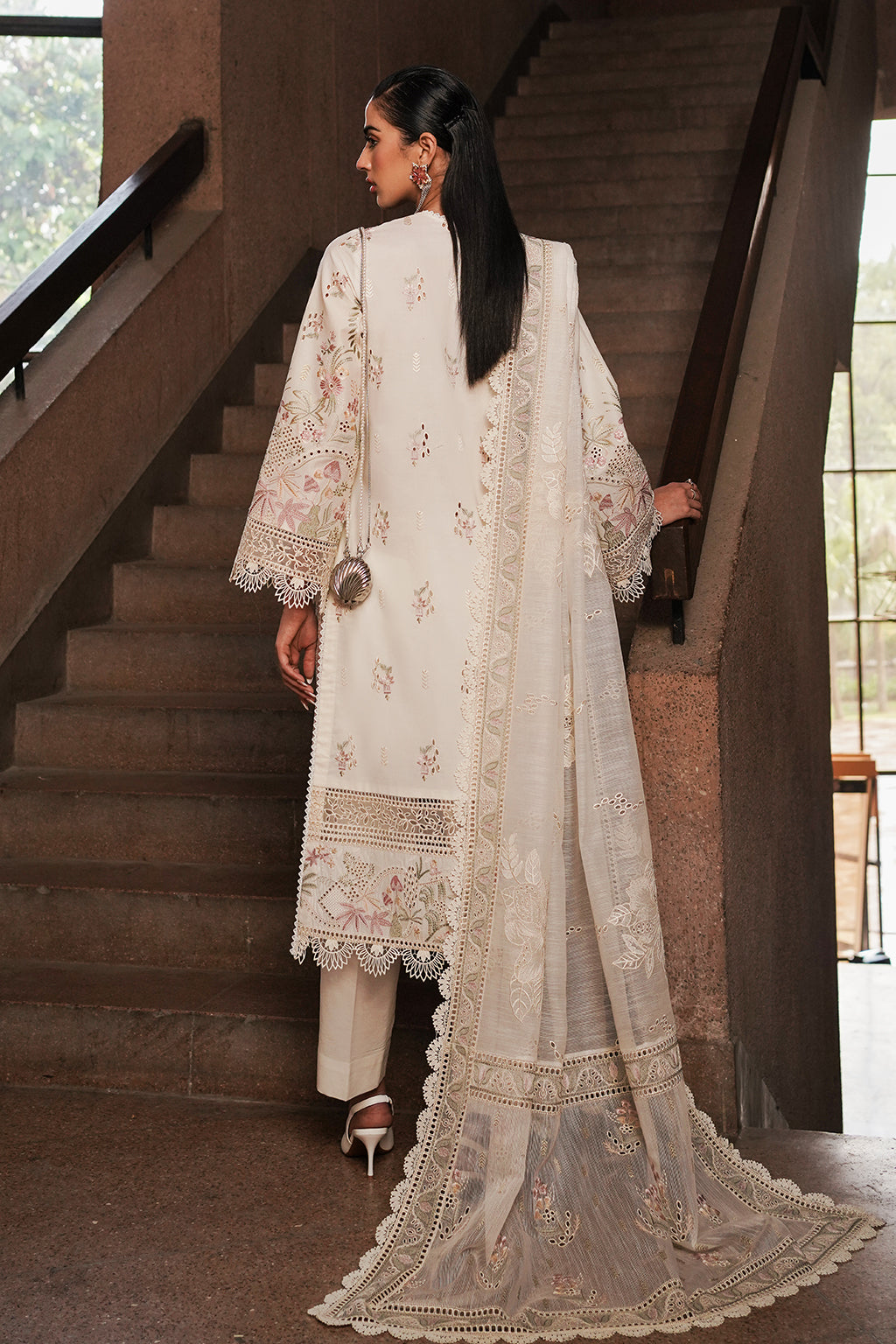 Afrozeh | Chikankari Lawn 24 | Gypsum - Khanumjan  Pakistani Clothes and Designer Dresses in UK, USA 