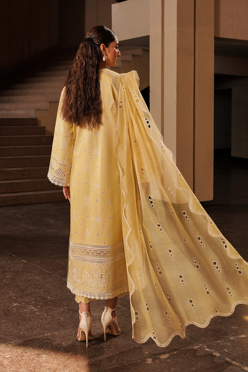 Afrozeh | Chikankari Lawn 24 | Canary - Khanumjan  Pakistani Clothes and Designer Dresses in UK, USA 