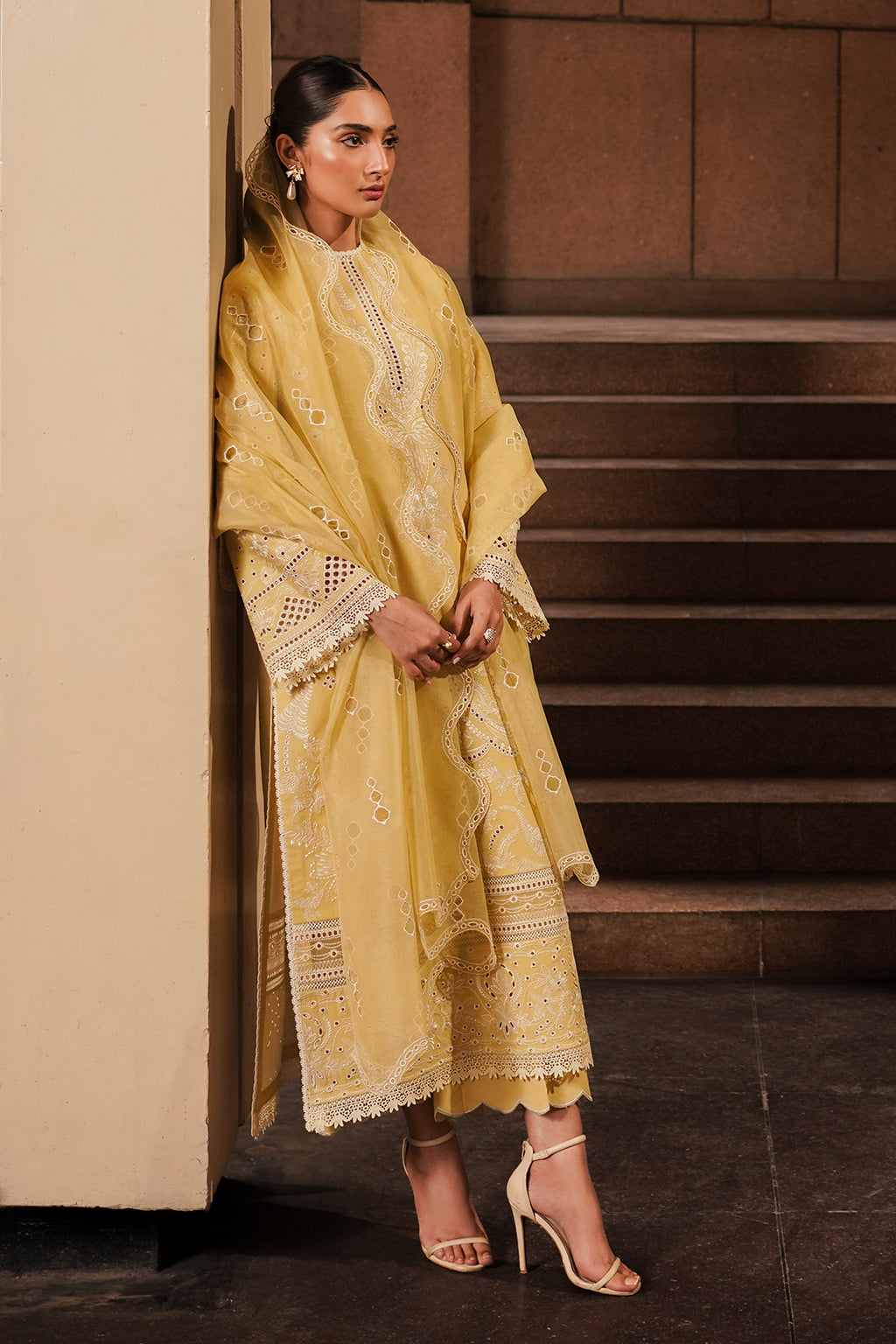 Afrozeh | Chikankari Lawn 24 | Canary - Khanumjan  Pakistani Clothes and Designer Dresses in UK, USA 