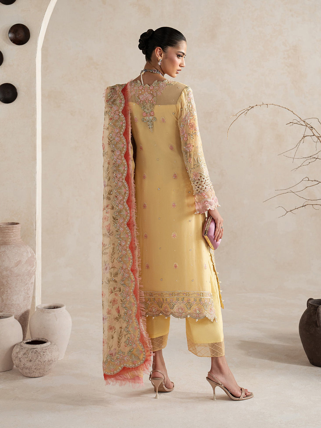 Gulaal | Inaaya Embroidered Chiffon 26 |Roselle