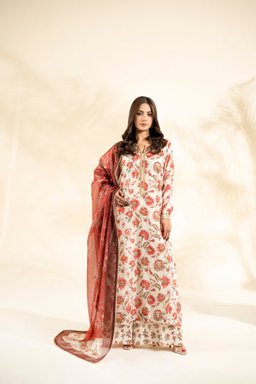 Faiza Faisal | Elara Luxury Pret | RIVAYA RUST