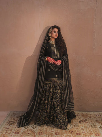 Erum Khan | Shab Siyah 23 | Noor - Khanumjan  Pakistani Clothes and Designer Dresses in UK, USA 