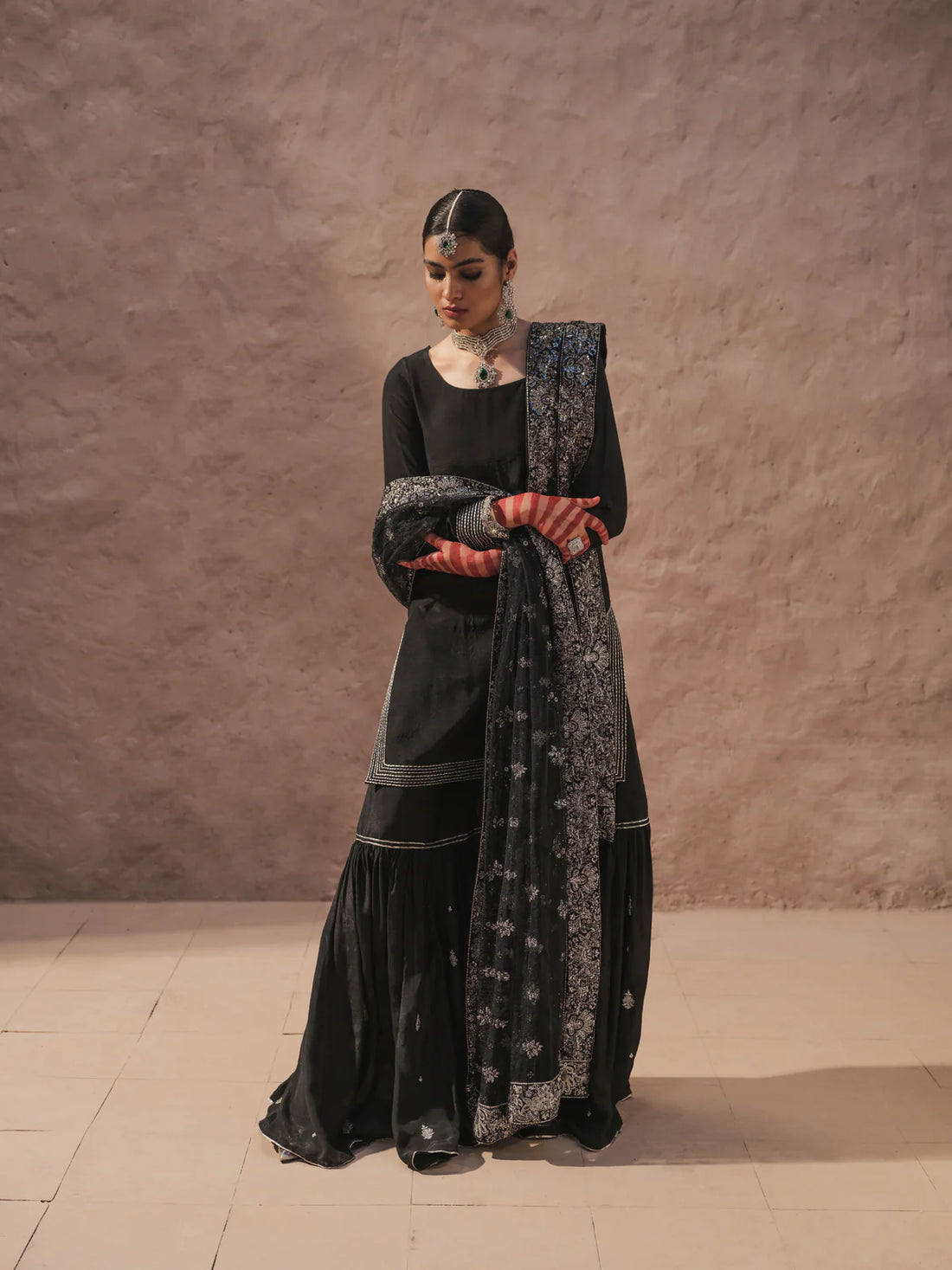 Erum Khan | Shab Siyah 23 | Aaina - Khanumjan  Pakistani Clothes and Designer Dresses in UK, USA 