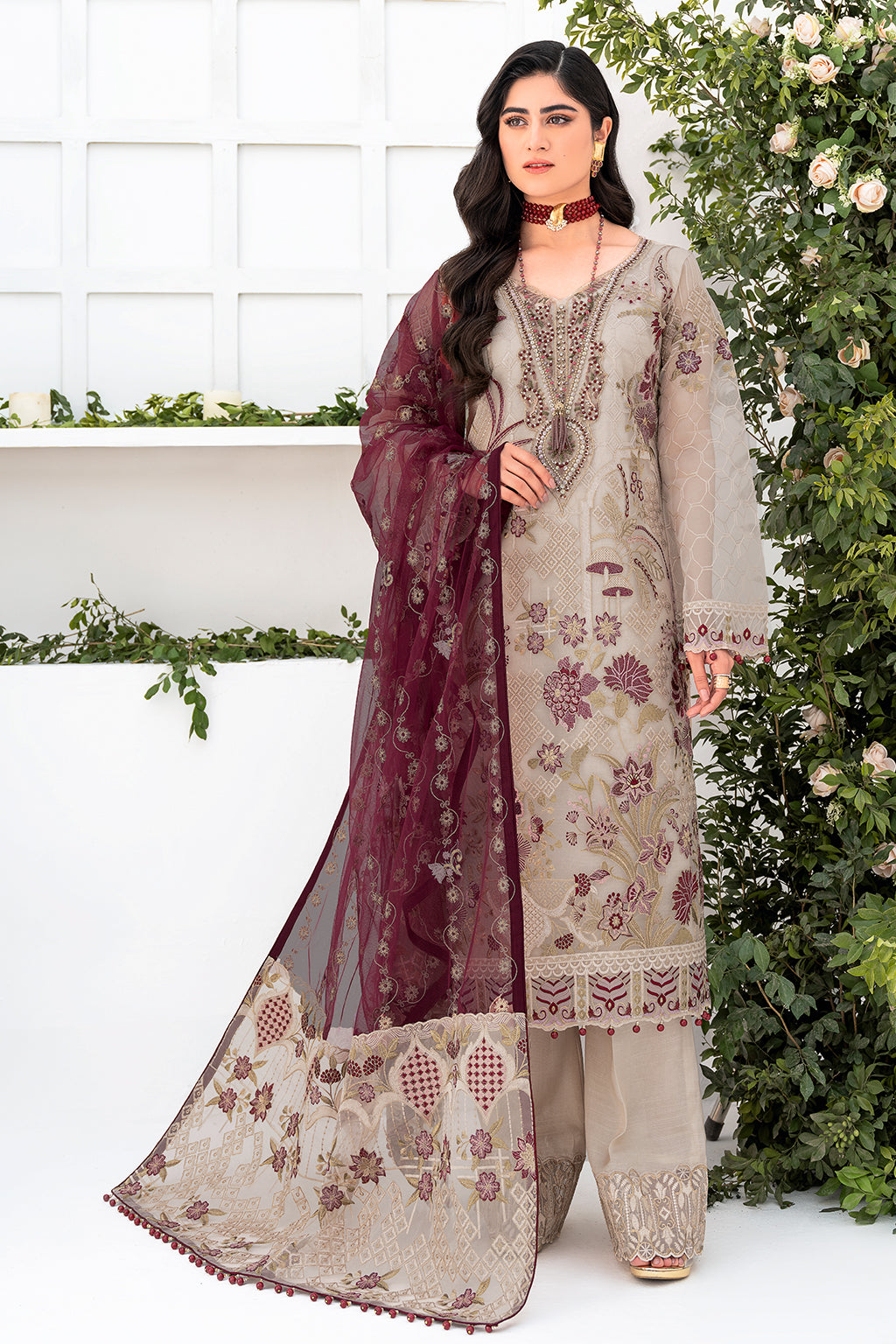 Ramsha | Minhal Organza Collection | M-806 - Khanumjan  Pakistani Clothes and Designer Dresses in UK, USA 