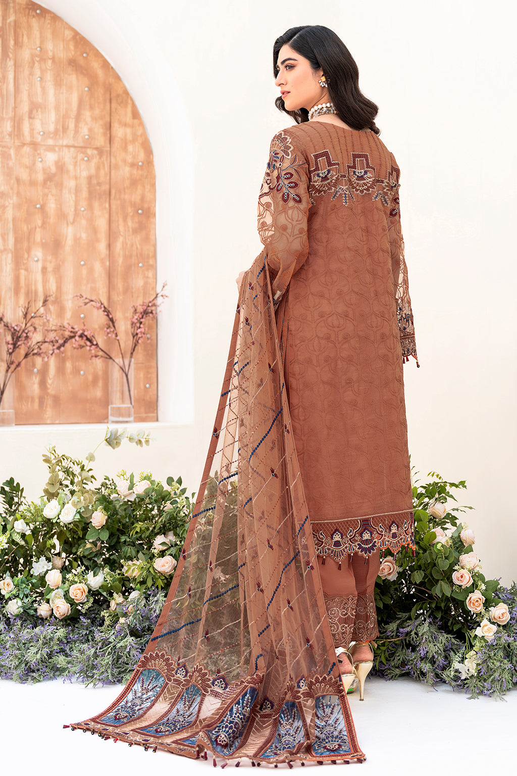 Ramsha | Minhal Organza Collection | M-808 - Khanumjan  Pakistani Clothes and Designer Dresses in UK, USA 