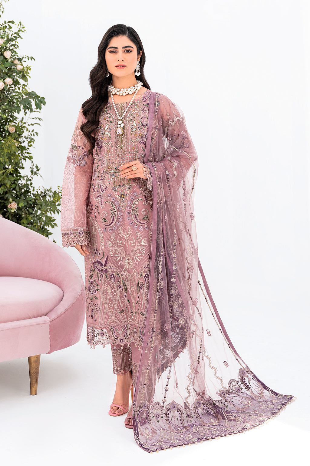 Ramsha | Minhal Organza Collection | M-804 - Khanumjan  Pakistani Clothes and Designer Dresses in UK, USA 