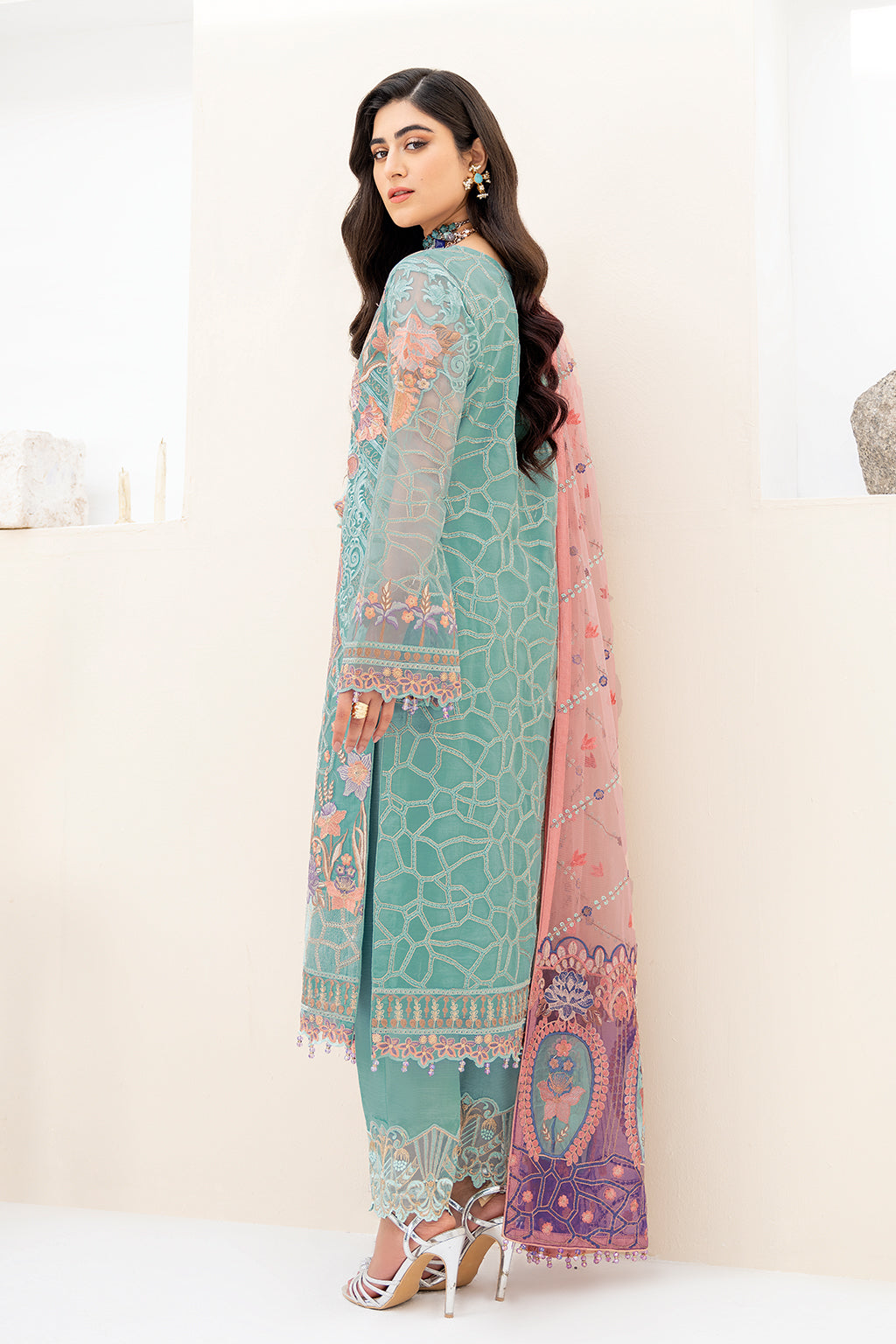 Ramsha | Minhal Organza Collection | M-807 - Khanumjan  Pakistani Clothes and Designer Dresses in UK, USA 