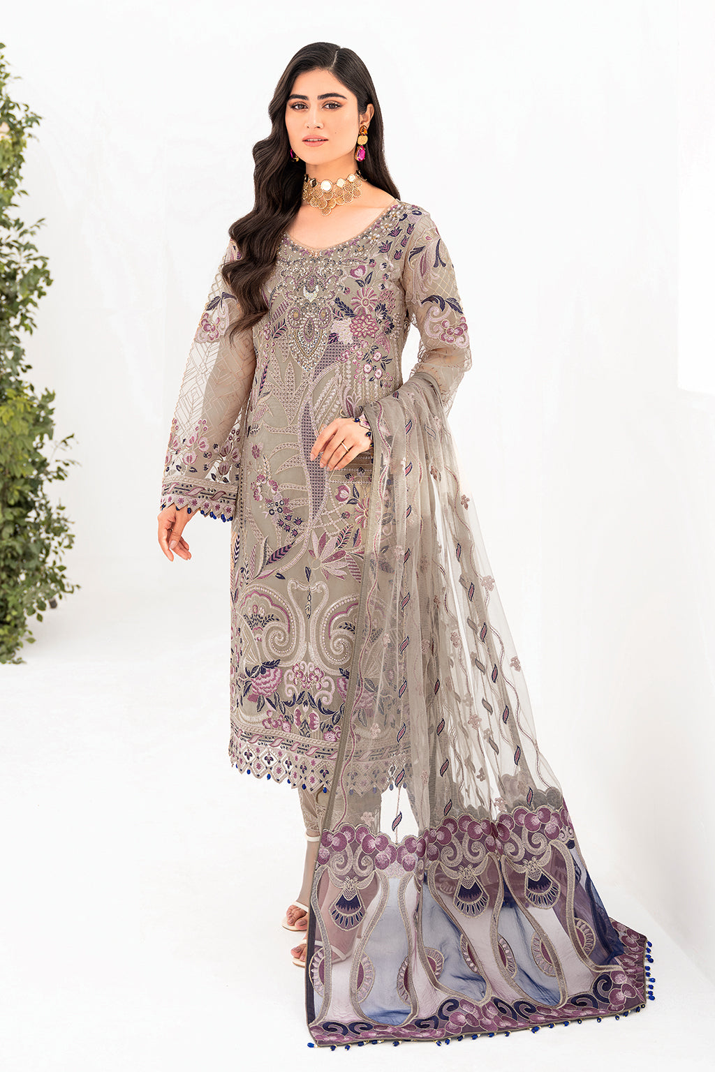 Ramsha | Minhal Organza Collection | M-809 - Khanumjan  Pakistani Clothes and Designer Dresses in UK, USA 