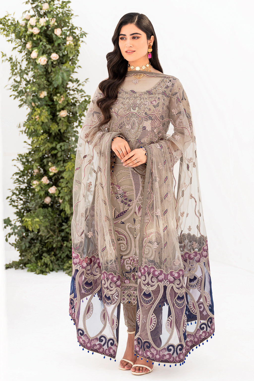 Ramsha | Minhal Organza Collection | M-809 - Khanumjan  Pakistani Clothes and Designer Dresses in UK, USA 