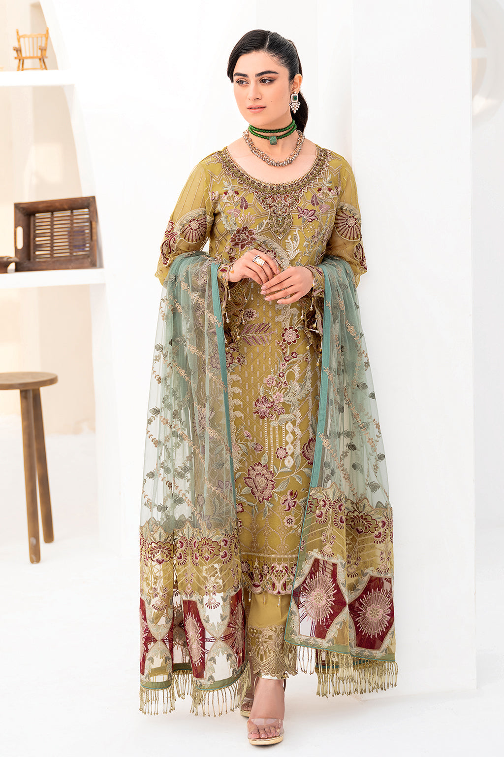 Ramsha | Minhal Organza Collection | M-805 - Khanumjan  Pakistani Clothes and Designer Dresses in UK, USA 