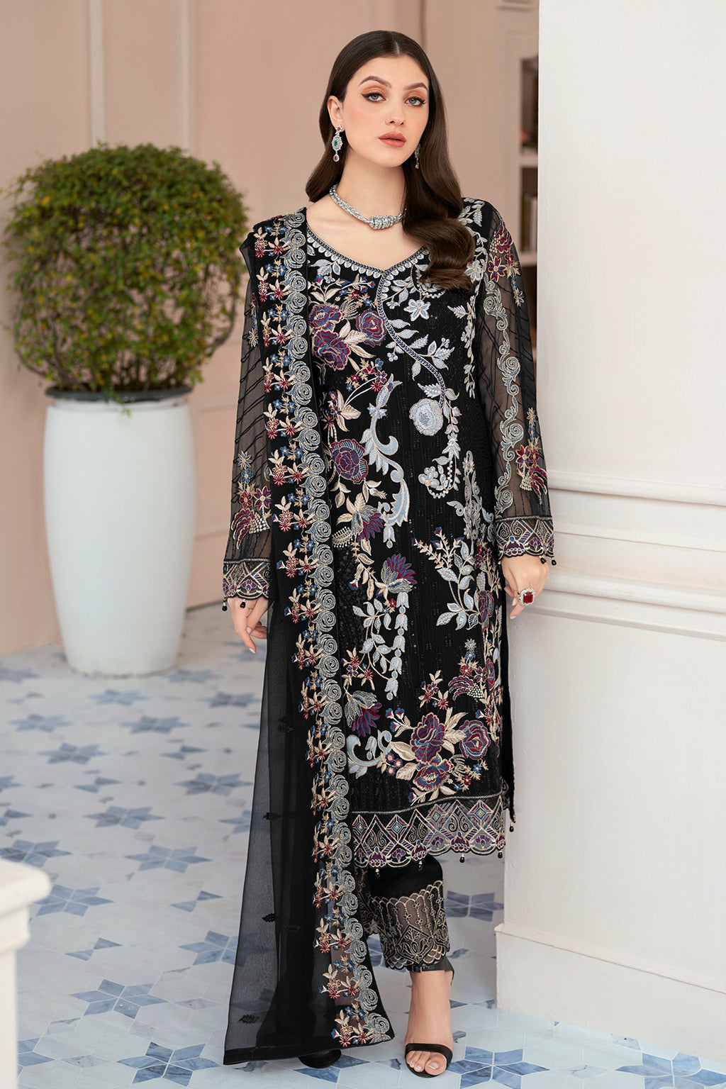 Ramsha | Rangoon Chiffon Collection 24 | D-906 - Khanumjan  Pakistani Clothes and Designer Dresses in UK, USA 