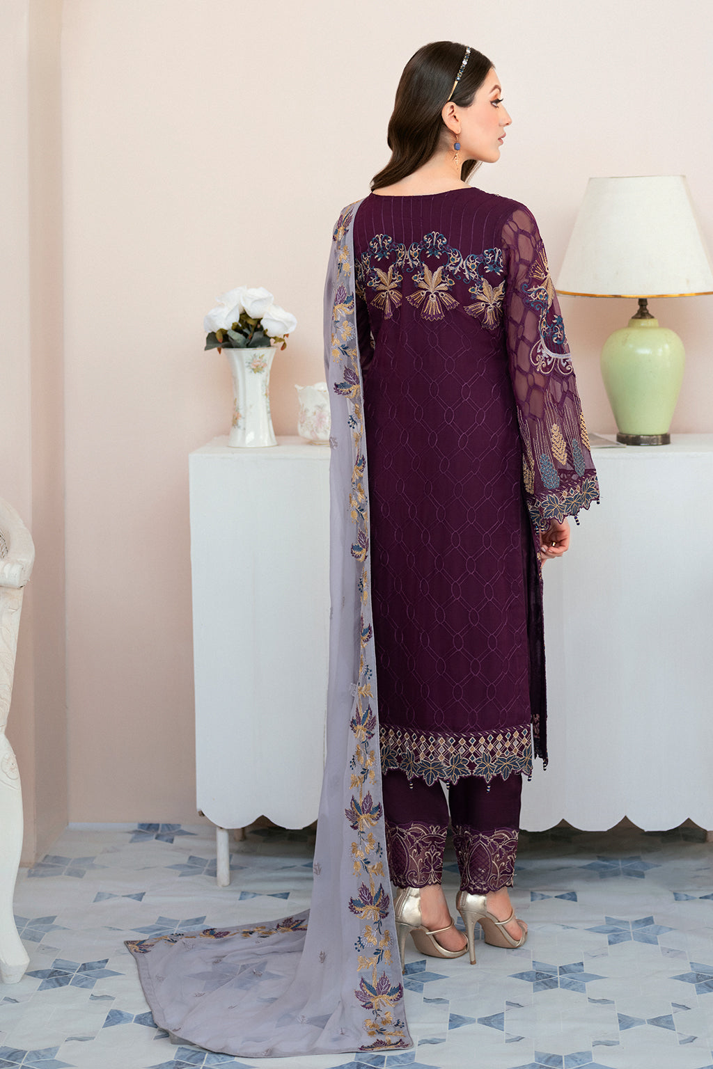 Ramsha | Rangoon Chiffon Collection 24 | D-904 - Khanumjan  Pakistani Clothes and Designer Dresses in UK, USA 