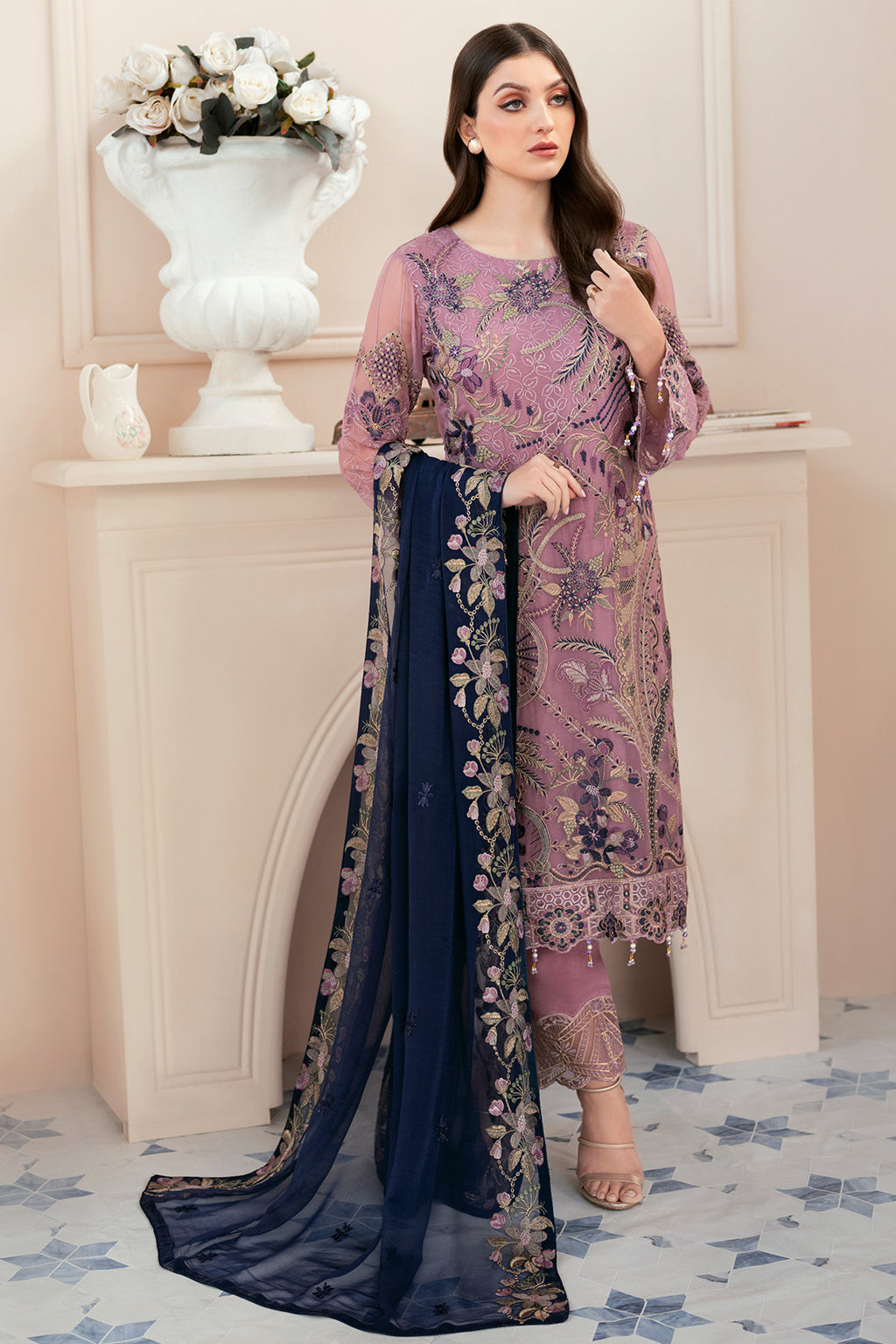 Ramsha | Rangoon Chiffon Collection 24 | D-910 - Khanumjan  Pakistani Clothes and Designer Dresses in UK, USA 