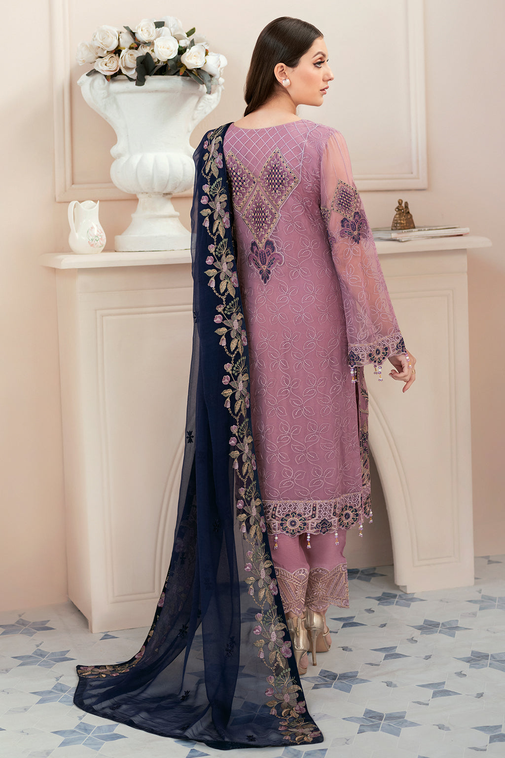 Ramsha | Rangoon Chiffon Collection 24 | D-910 - Khanumjan  Pakistani Clothes and Designer Dresses in UK, USA 