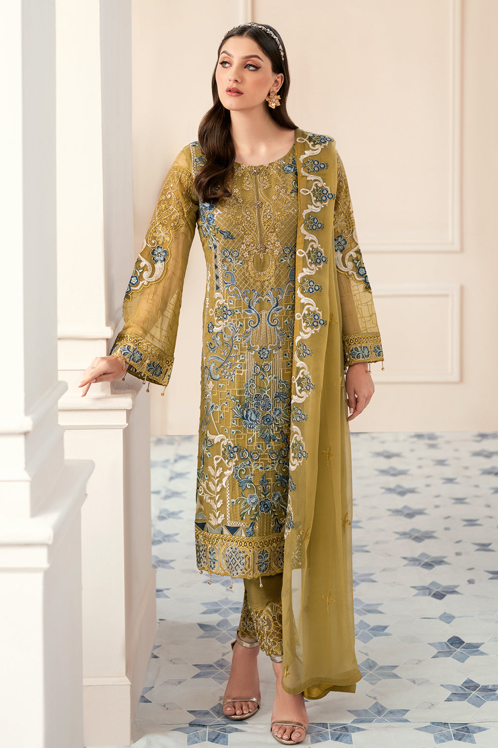 Ramsha | Rangoon Chiffon Collection 24 | D-903 - Khanumjan  Pakistani Clothes and Designer Dresses in UK, USA 