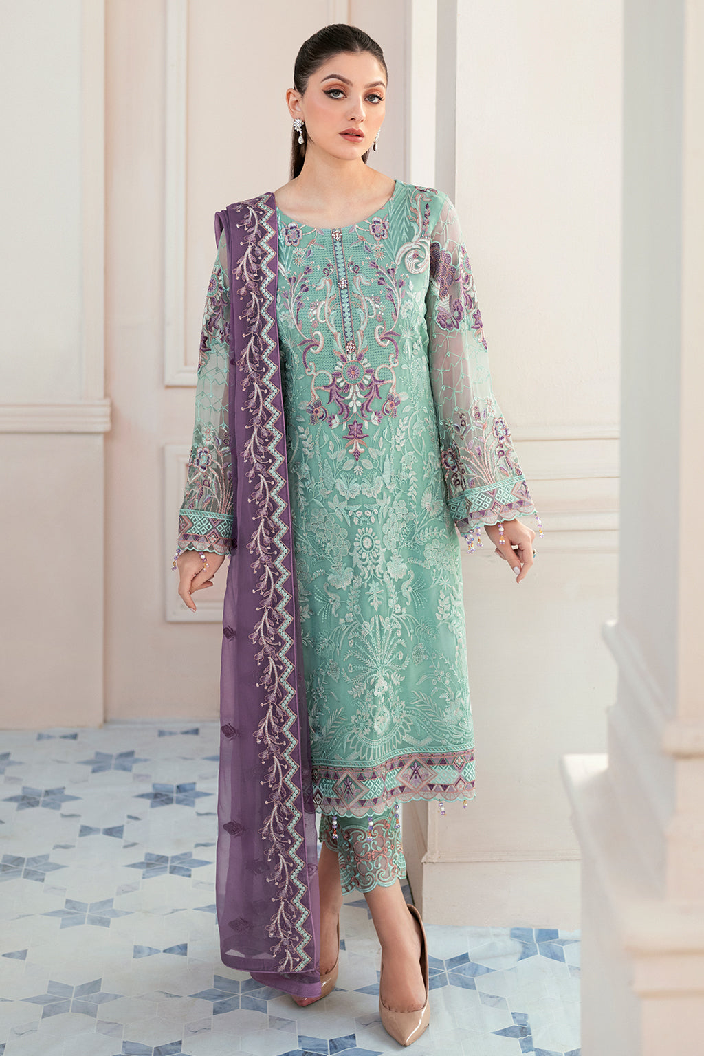 Ramsha | Rangoon Chiffon Collection 24 | D-902 - Khanumjan  Pakistani Clothes and Designer Dresses in UK, USA 