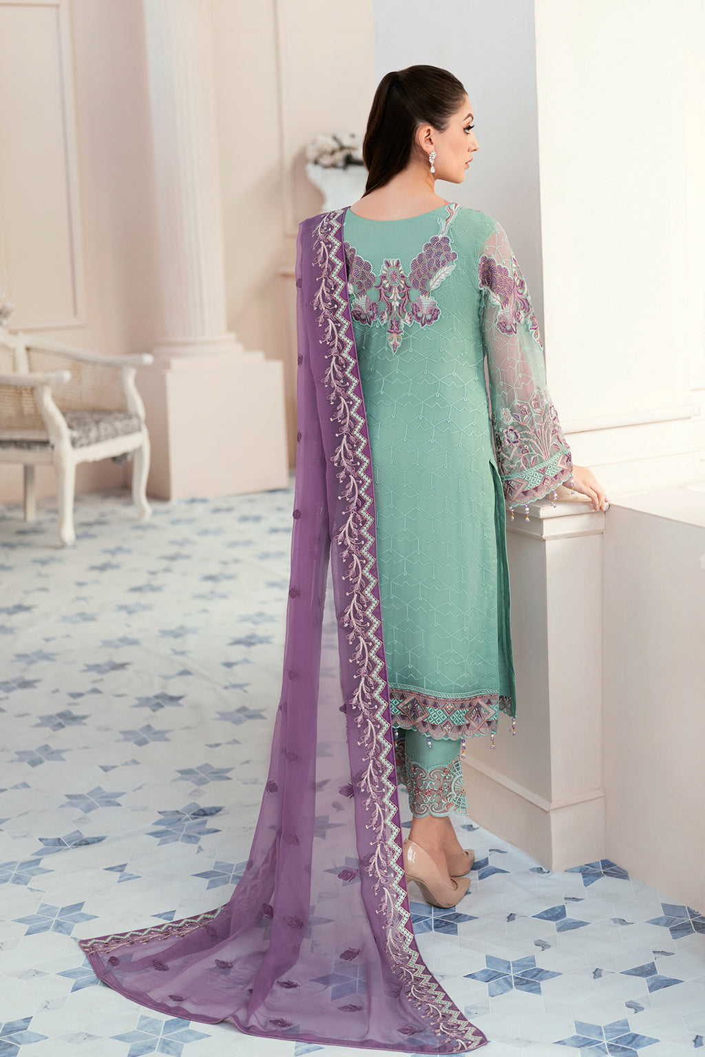 Ramsha | Rangoon Chiffon Collection 24 | D-902 - Khanumjan  Pakistani Clothes and Designer Dresses in UK, USA 