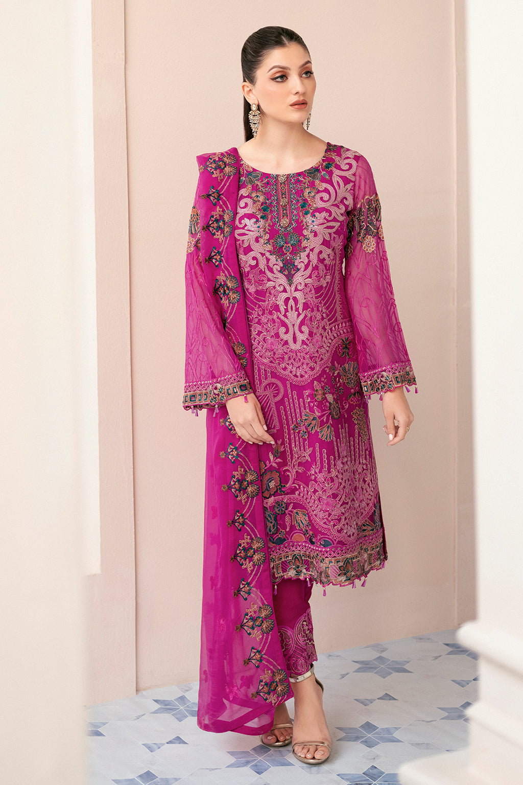 Ramsha | Rangoon Chiffon Collection 24 | D-912 - Khanumjan  Pakistani Clothes and Designer Dresses in UK, USA 