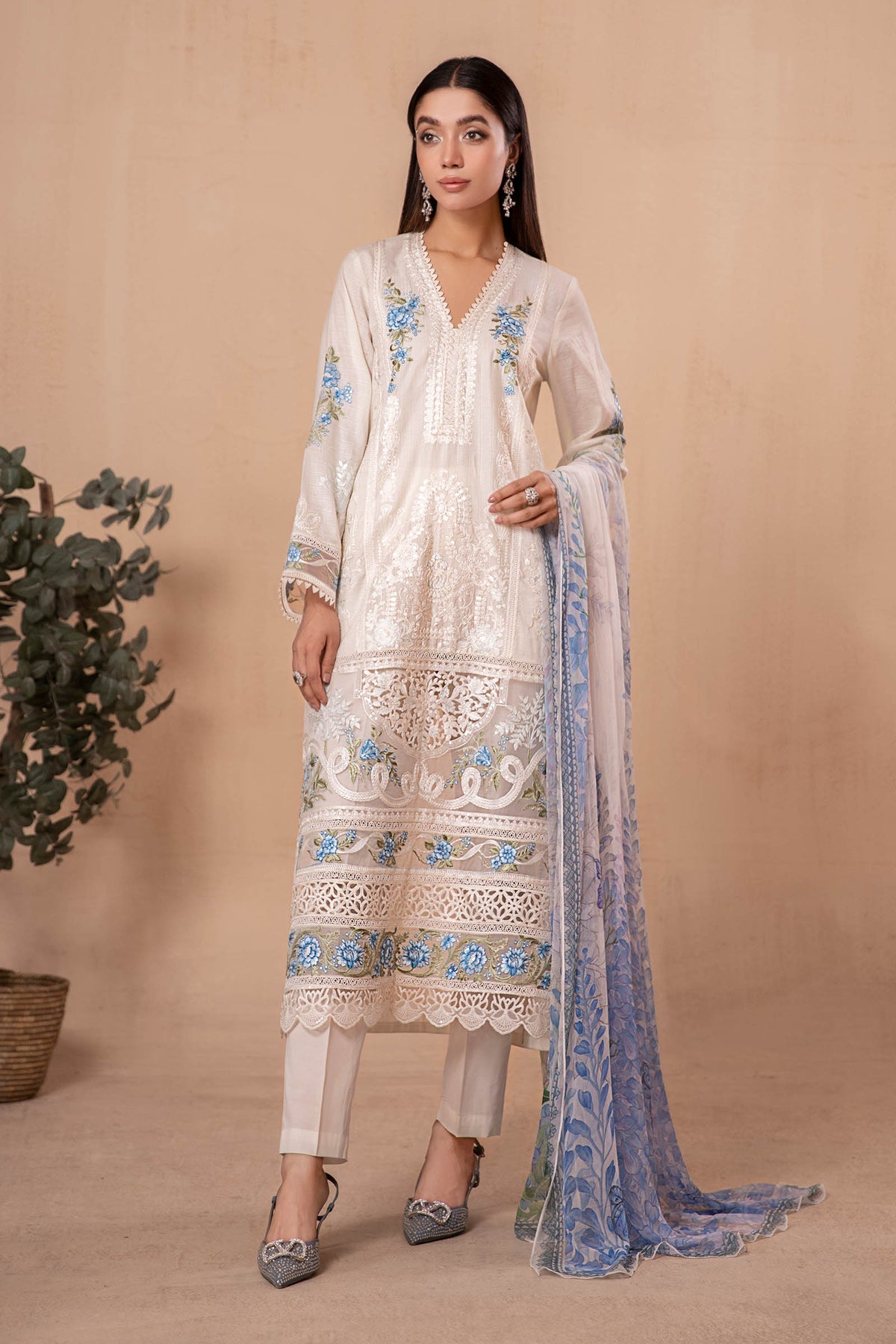 Maria B | Casual Pret 2024 | DW-EA24-16 - Khanumjan  Pakistani Clothes and Designer Dresses in UK, USA 