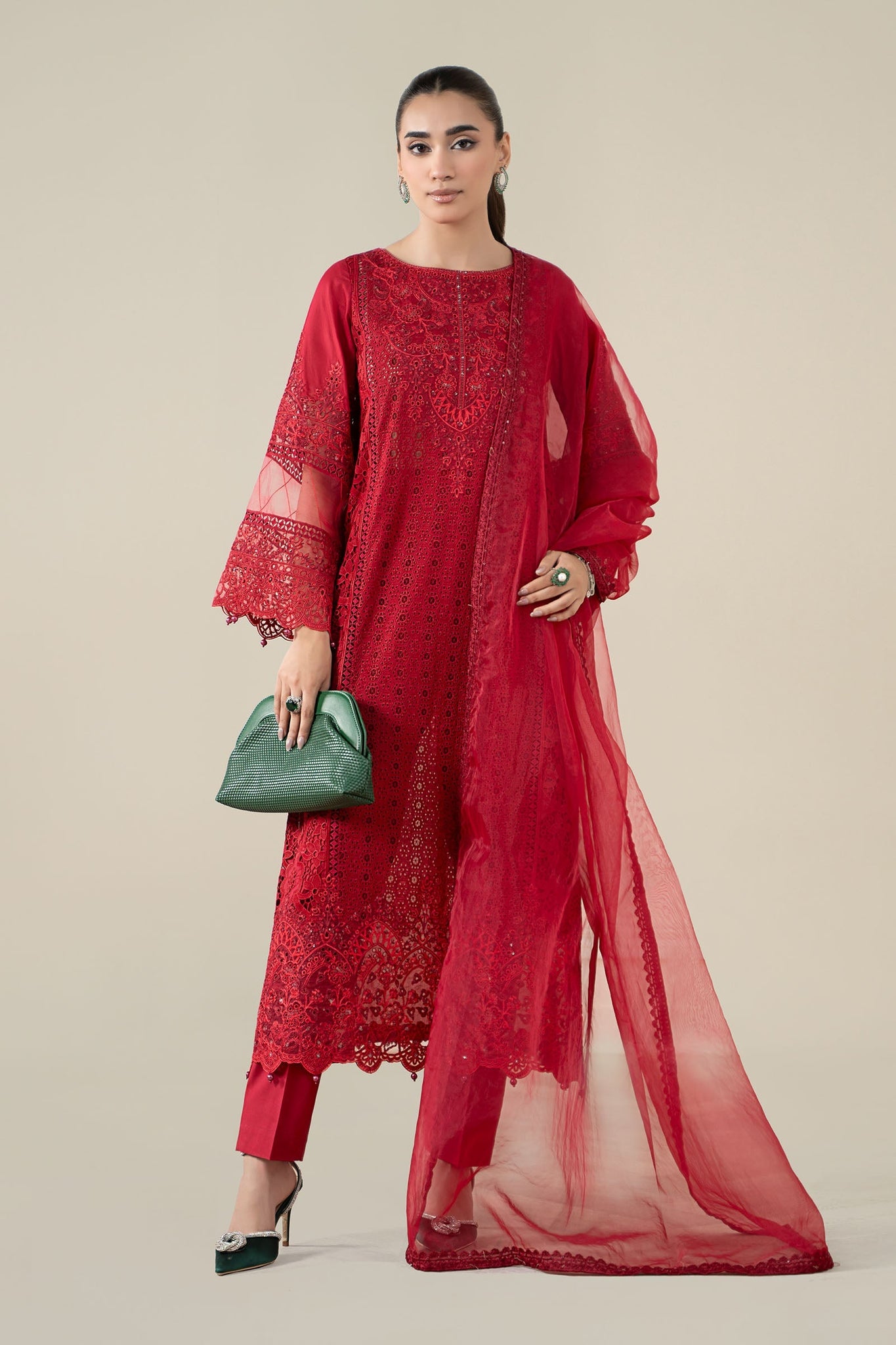 Maria B | Luxury Winter Pret 25 | DW-EF25-08-Red