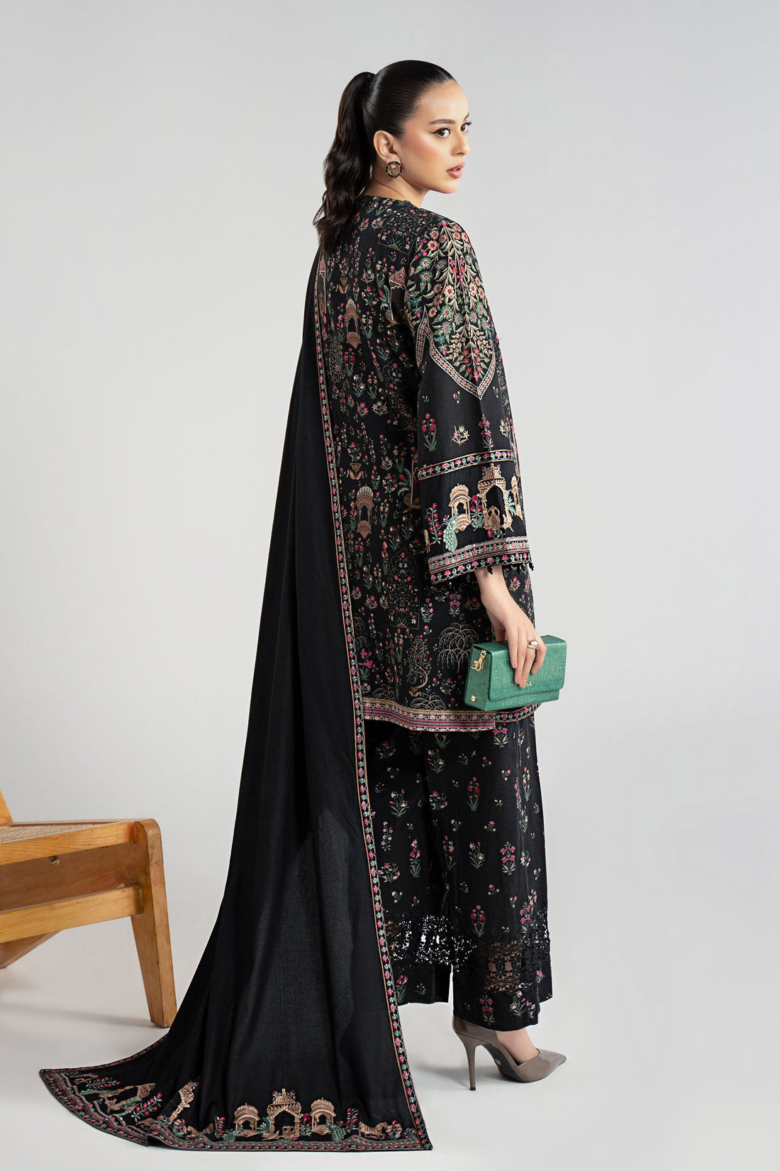 Maria B | Pre Fall Dresses | 3 Piece Embroidered Khaddar Suit ZF