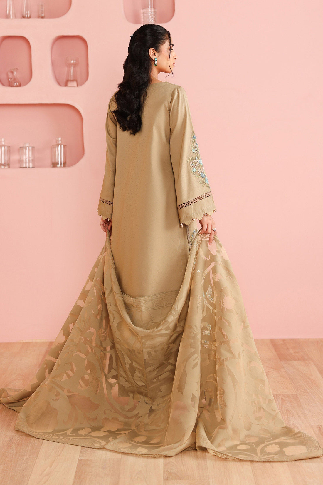 Maria B | Luxury Winter Pret 25 | DW-PF25-03-Coffee