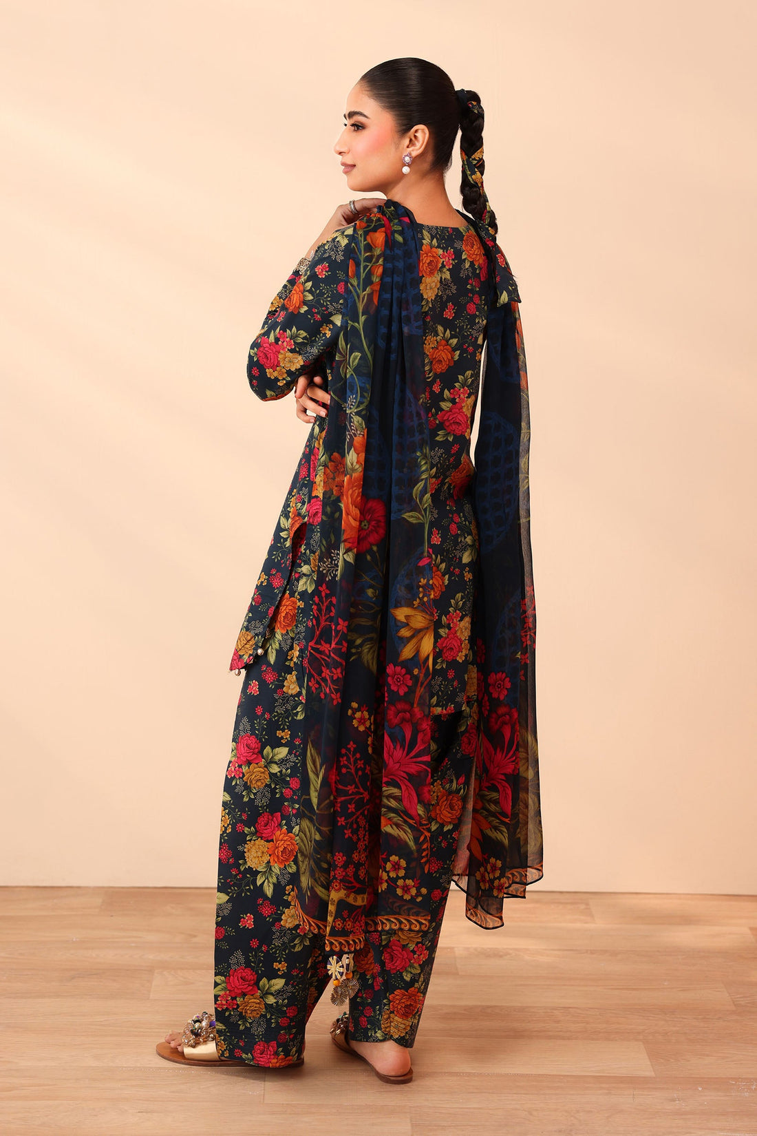 Maria B | Pre Fall Dresses | 3 Piece Embroidered Lawn Suit Deep Teal Green