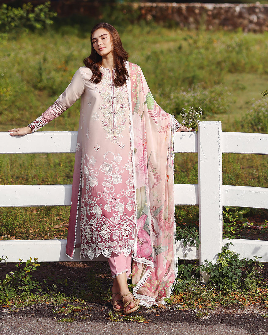 Mushq | Solace Ombre Chikankari | Dew Drift