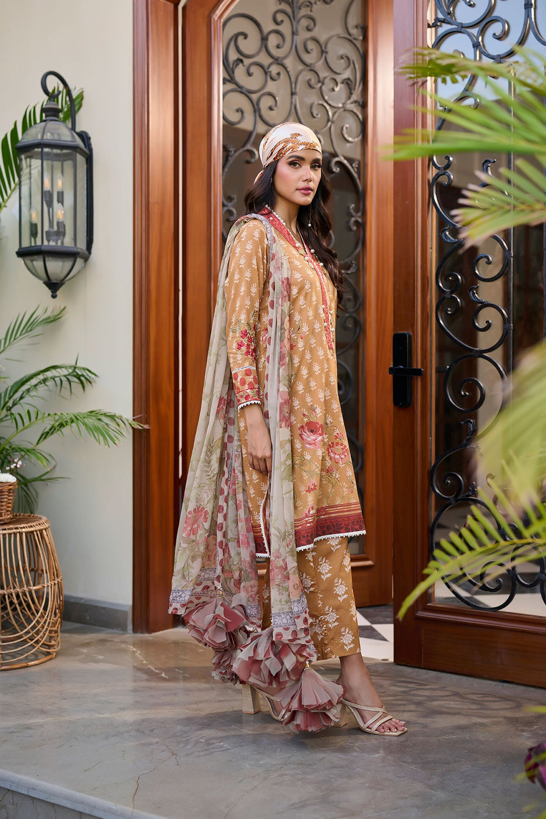 Dhanak | Lawn Collection SS-24 | 3182-Mustard - Khanumjan  Pakistani Clothes and Designer Dresses in UK, USA 