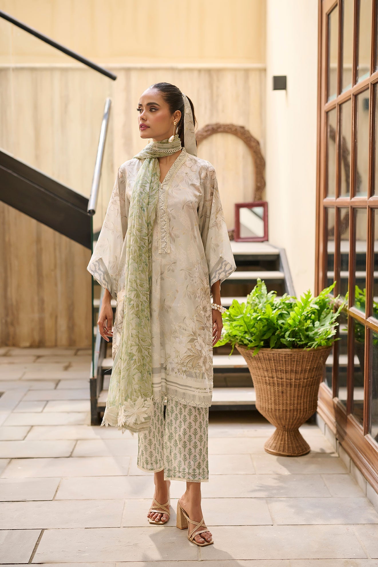 Dhanak | Lawn Collection SS-24 | 3186- Green - Khanumjan  Pakistani Clothes and Designer Dresses in UK, USA 