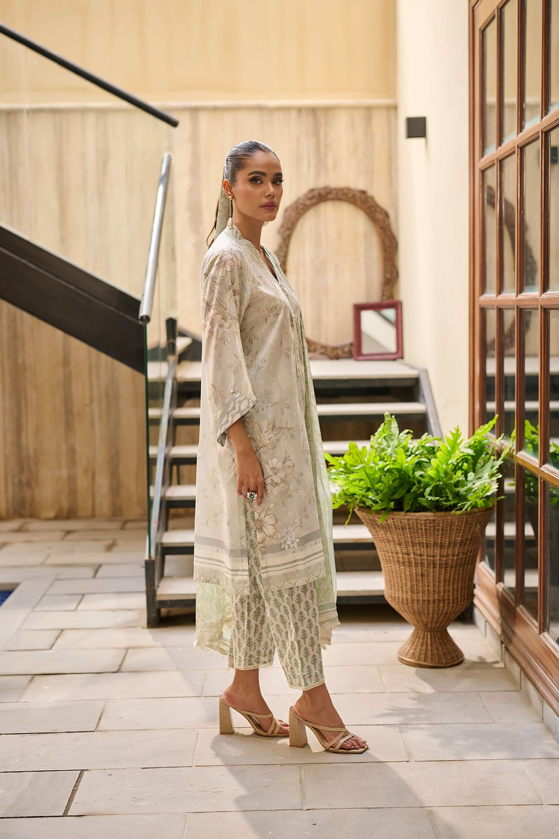 Dhanak | Lawn Collection SS-24 | 3186- Green - Khanumjan  Pakistani Clothes and Designer Dresses in UK, USA 
