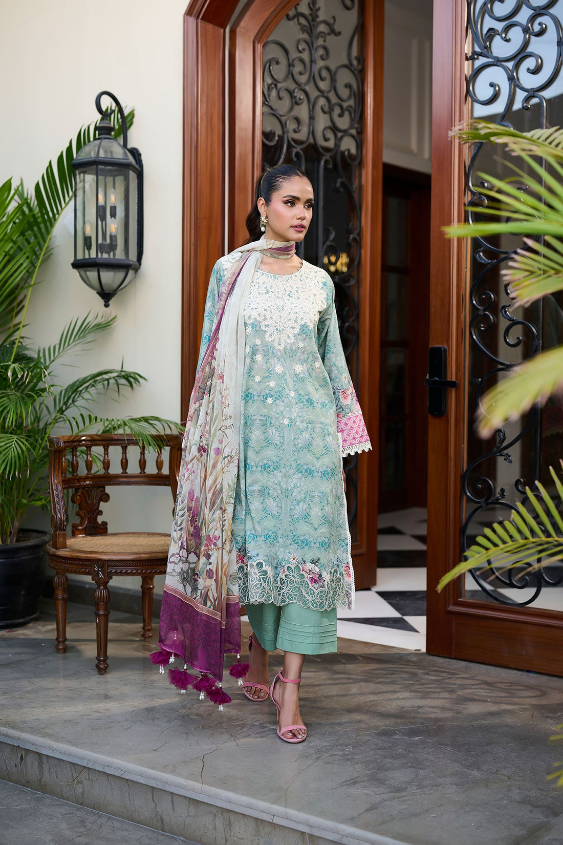 Dhanak | Lawn Collection SS-24 | 3187-Dark Green - Khanumjan  Pakistani Clothes and Designer Dresses in UK, USA 