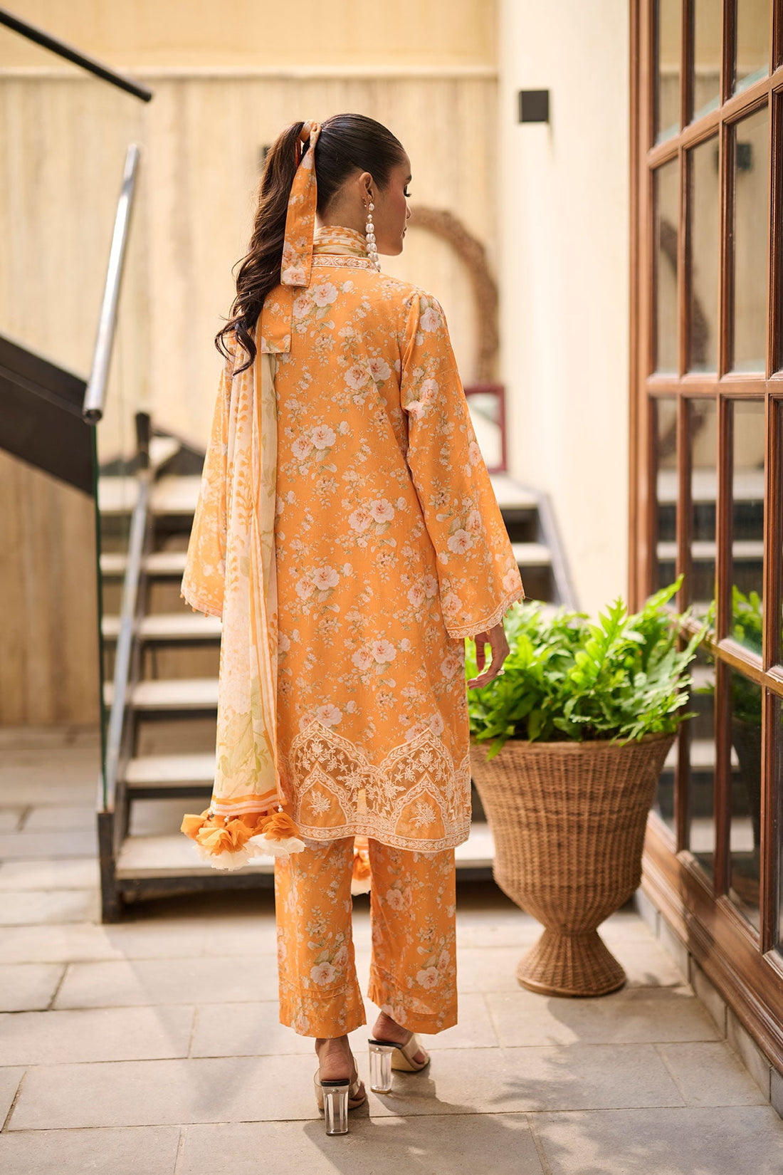 Dhanak | Lawn Collection SS-24 | 3190-Orange - Khanumjan  Pakistani Clothes and Designer Dresses in UK, USA 