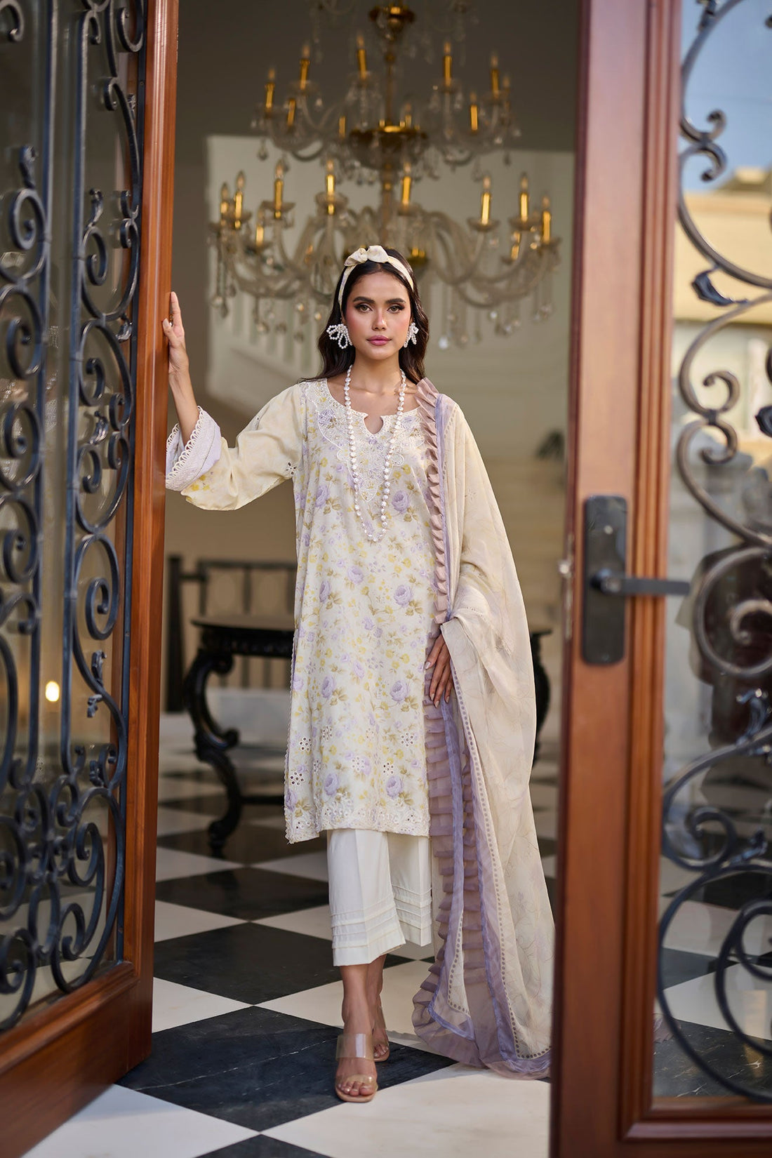 Dhanak | Lawn Collection SS-24 | 3188-Lemon Yellow - Khanumjan  Pakistani Clothes and Designer Dresses in UK, USA 