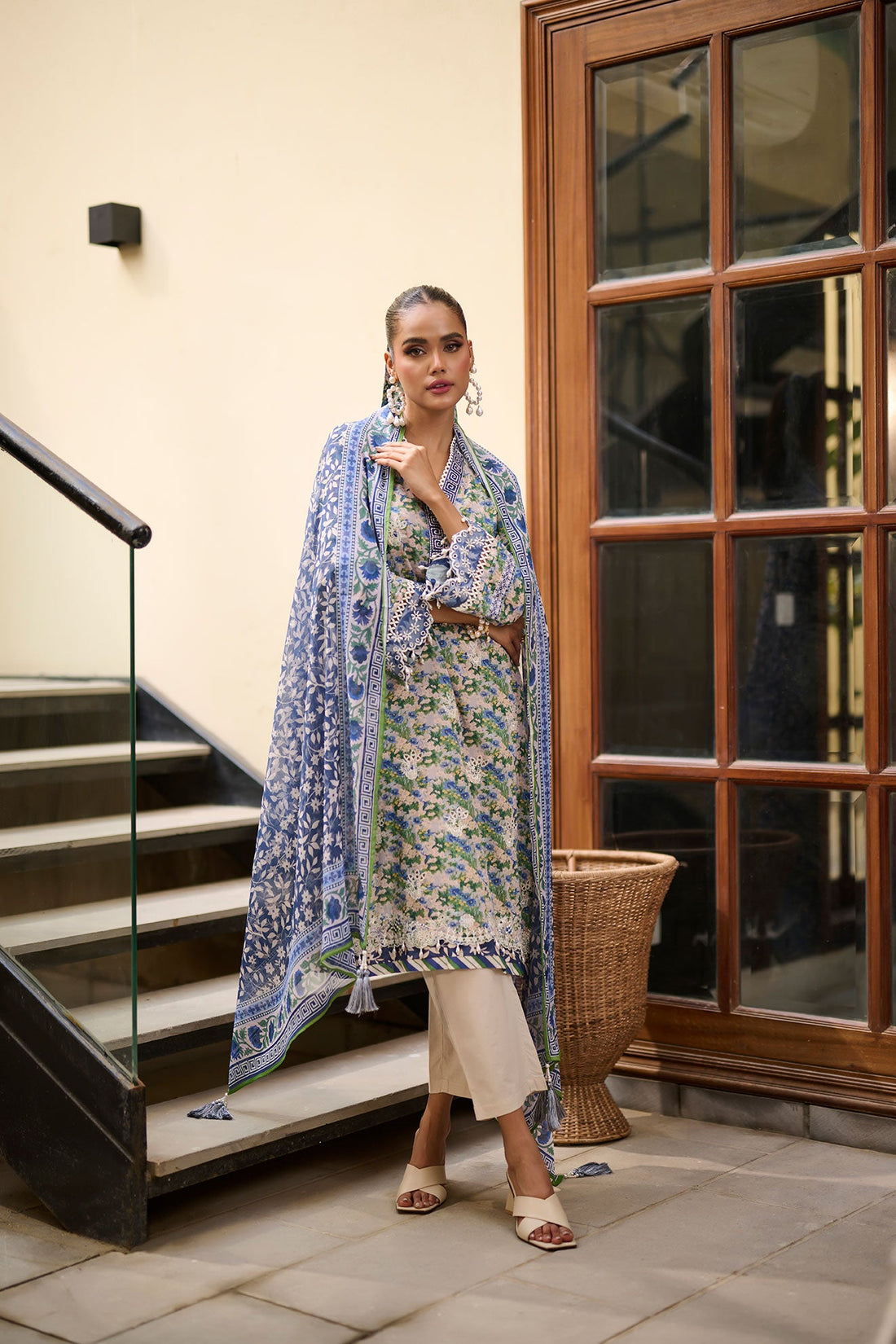 Dhanak | Lawn Collection SS-24 | 3181-Green Floral - Khanumjan  Pakistani Clothes and Designer Dresses in UK, USA 