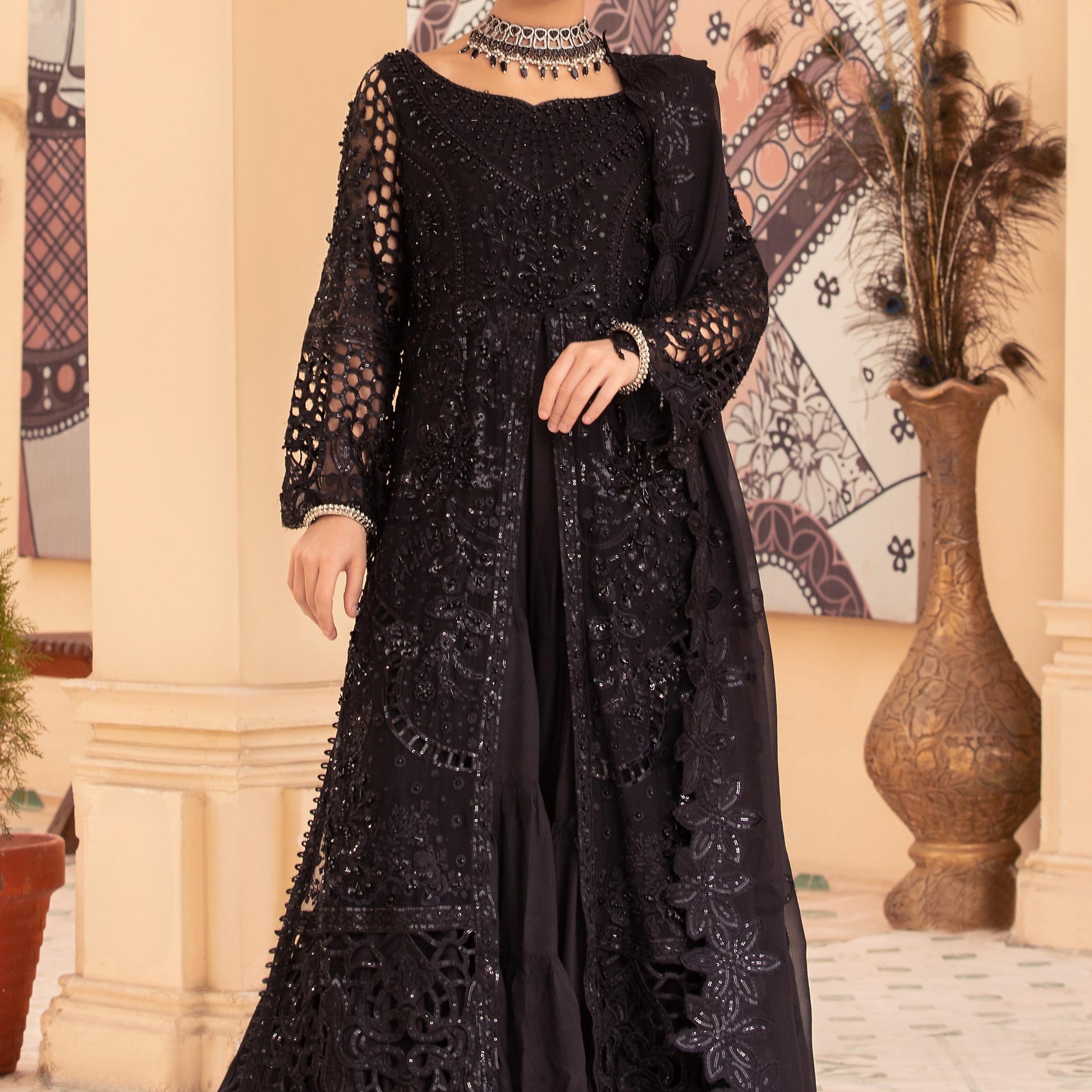 Diara Couture | Tehzeeb Wedding Formals |  BLACK NOIR