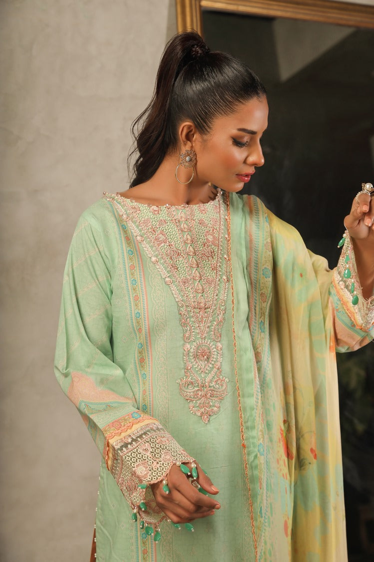 Ellena | Printed Lawn Collection | D02 - Khanumjan  Pakistani Clothes and Designer Dresses in UK, USA 