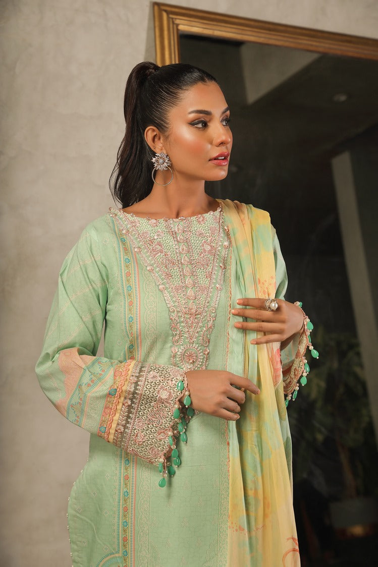 Ellena | Printed Lawn Collection | D02 - Khanumjan  Pakistani Clothes and Designer Dresses in UK, USA 