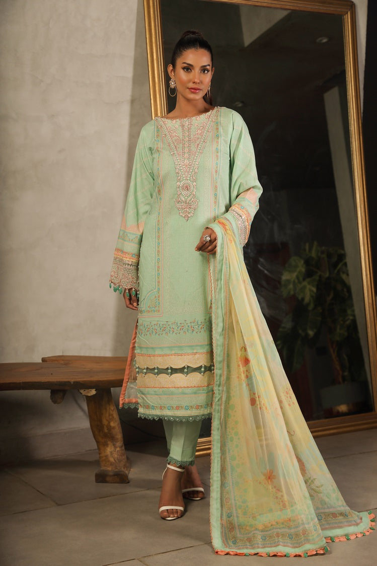 Ellena | Printed Lawn Collection | D02 - Khanumjan  Pakistani Clothes and Designer Dresses in UK, USA 