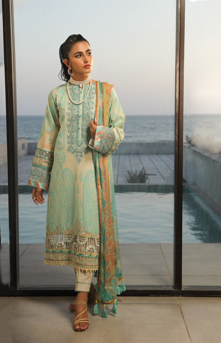 Ellena | Printed Lawn Collection | D04 - Khanumjan  Pakistani Clothes and Designer Dresses in UK, USA 