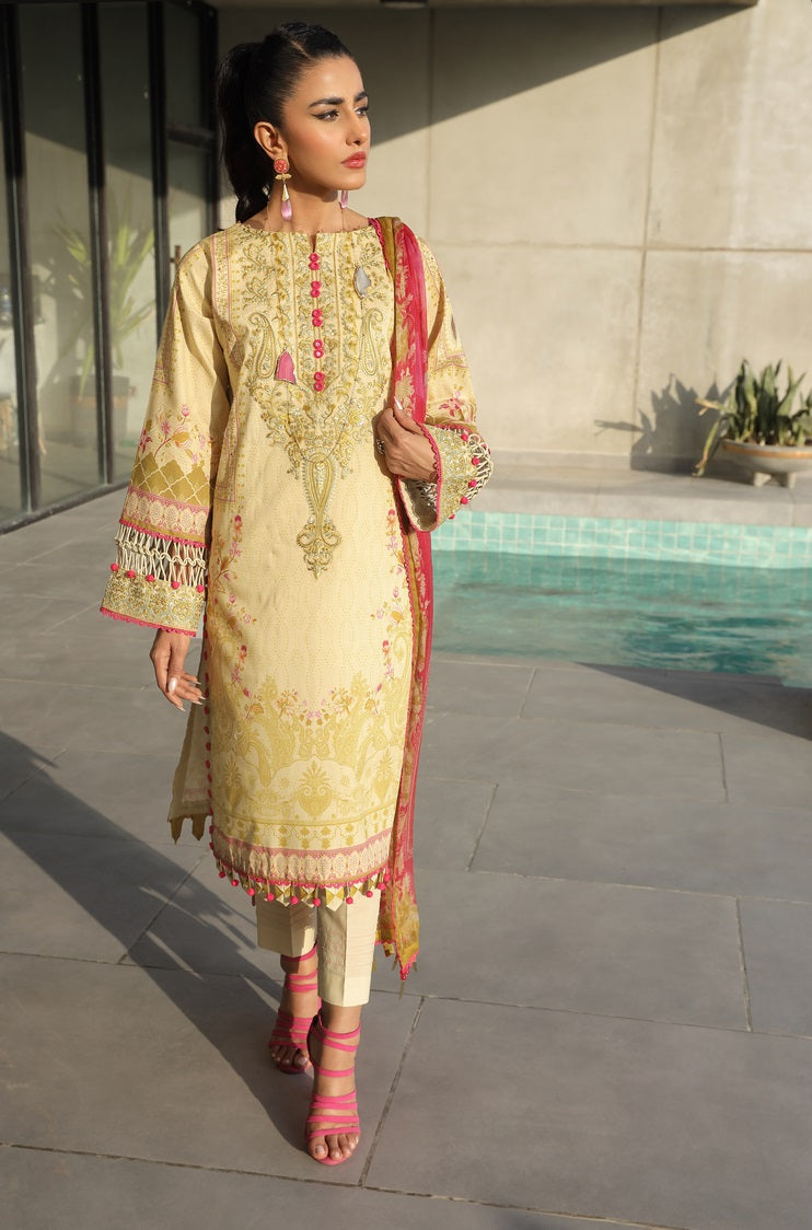 Ellena | Printed Lawn Collection | D06 - Khanumjan  Pakistani Clothes and Designer Dresses in UK, USA 