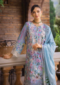 Elaf Premium | Print Chikankari 24 | ECT-03A OCEAN BLUE - Khanumjan  Pakistani Clothes and Designer Dresses in UK, USA 