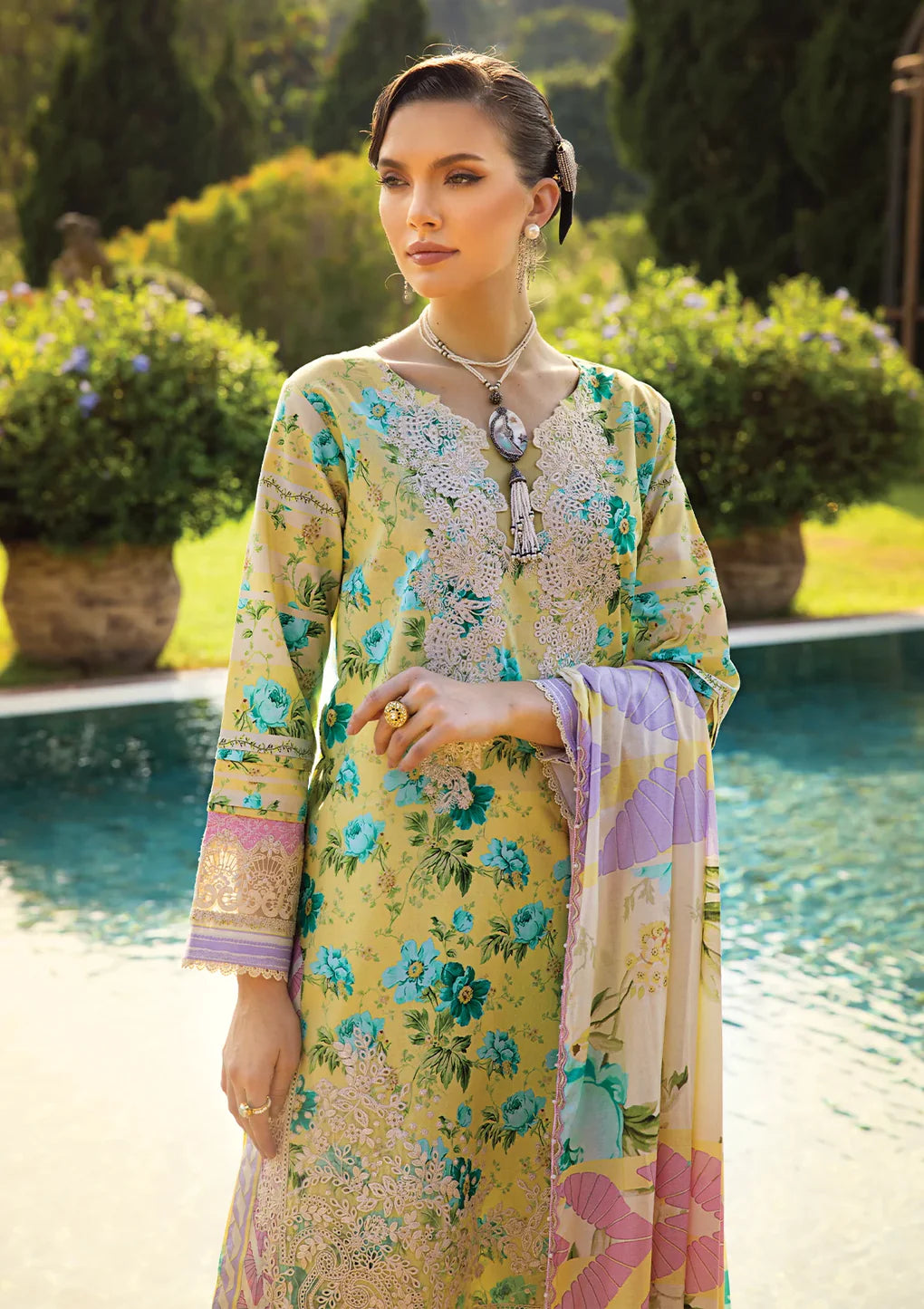 Elaf Premium | Print Chikankari 24 | ECT-06B MISTY SERENADE - Khanumjan  Pakistani Clothes and Designer Dresses in UK, USA 