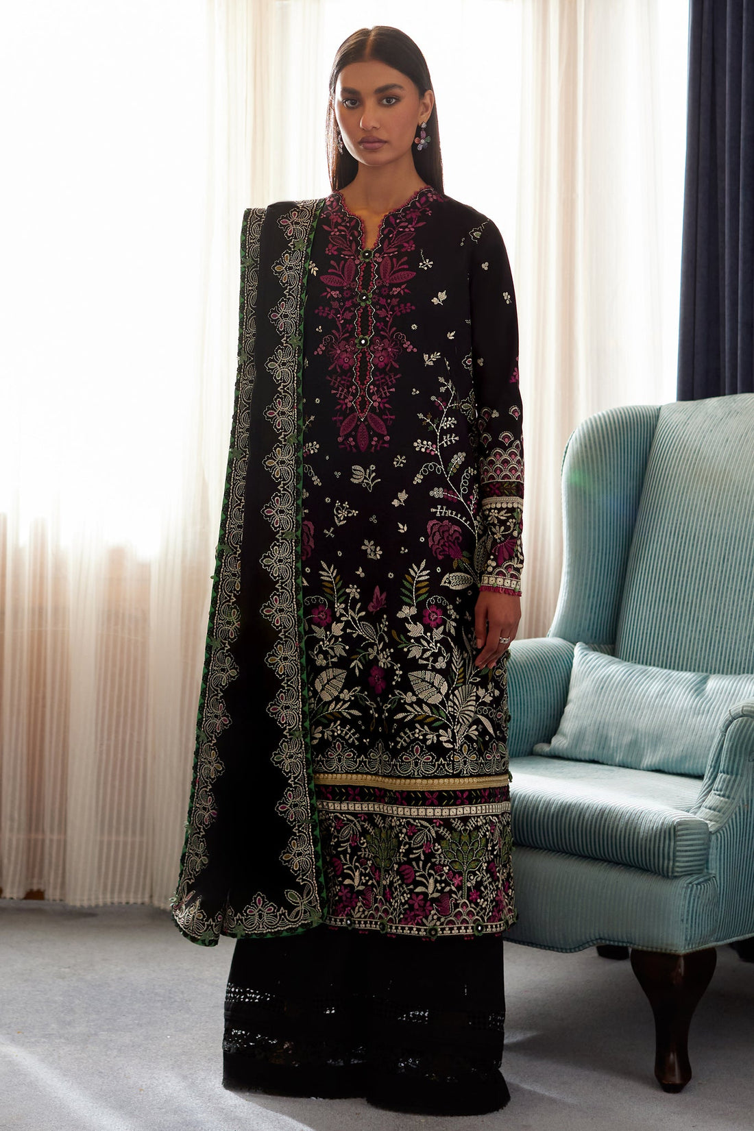 Elan | Lawn’24 |QISTINA (EL24-03 B) - Khanumjan  Pakistani Clothes and Designer Dresses in UK, USA 