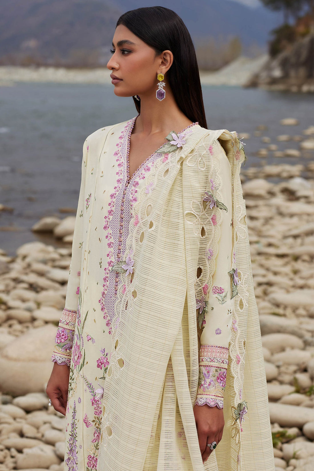 Elan | Lawn’24 | NEDINE (EL24-02 B) - Khanumjan  Pakistani Clothes and Designer Dresses in UK, USA 