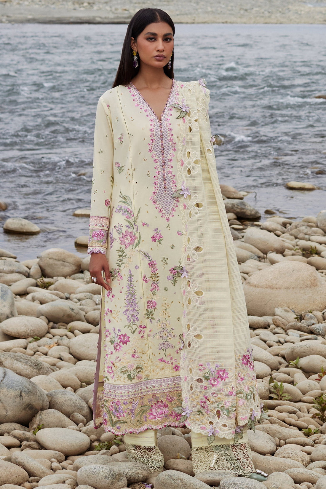 Elan | Lawn’24 | NEDINE (EL24-02 B) - Khanumjan  Pakistani Clothes and Designer Dresses in UK, USA 
