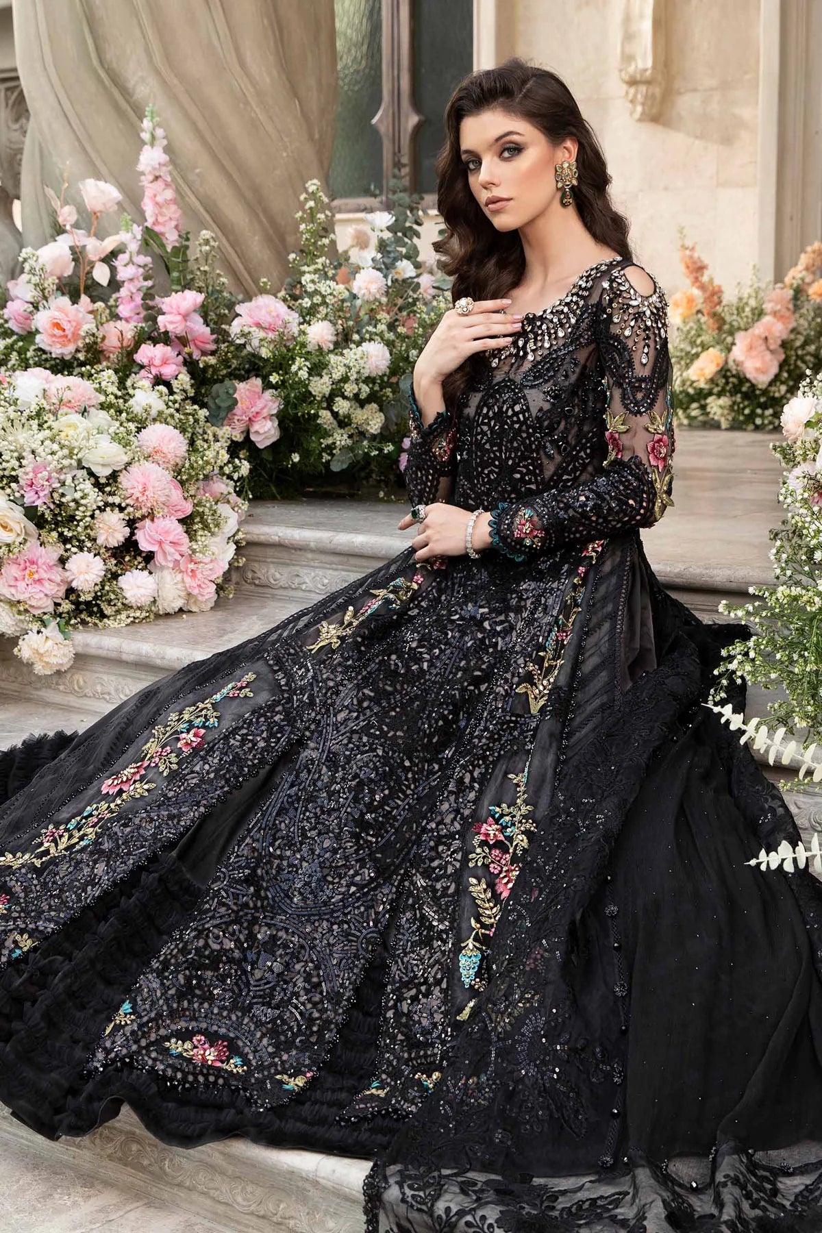 Maria B | Mbroidered Fabrics 2024 | BD-2802 - Khanumjan  Pakistani Clothes and Designer Dresses in UK, USA 