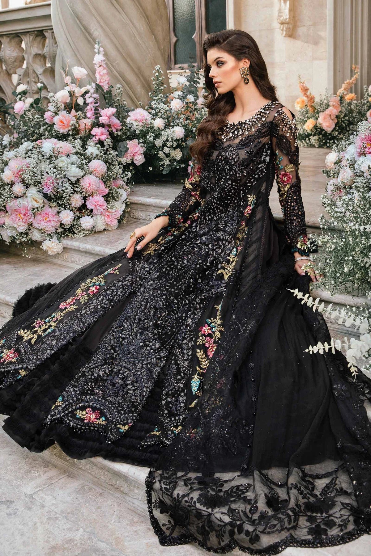 Maria B | Mbroidered Fabrics 2024 | BD-2802 - Khanumjan  Pakistani Clothes and Designer Dresses in UK, USA 