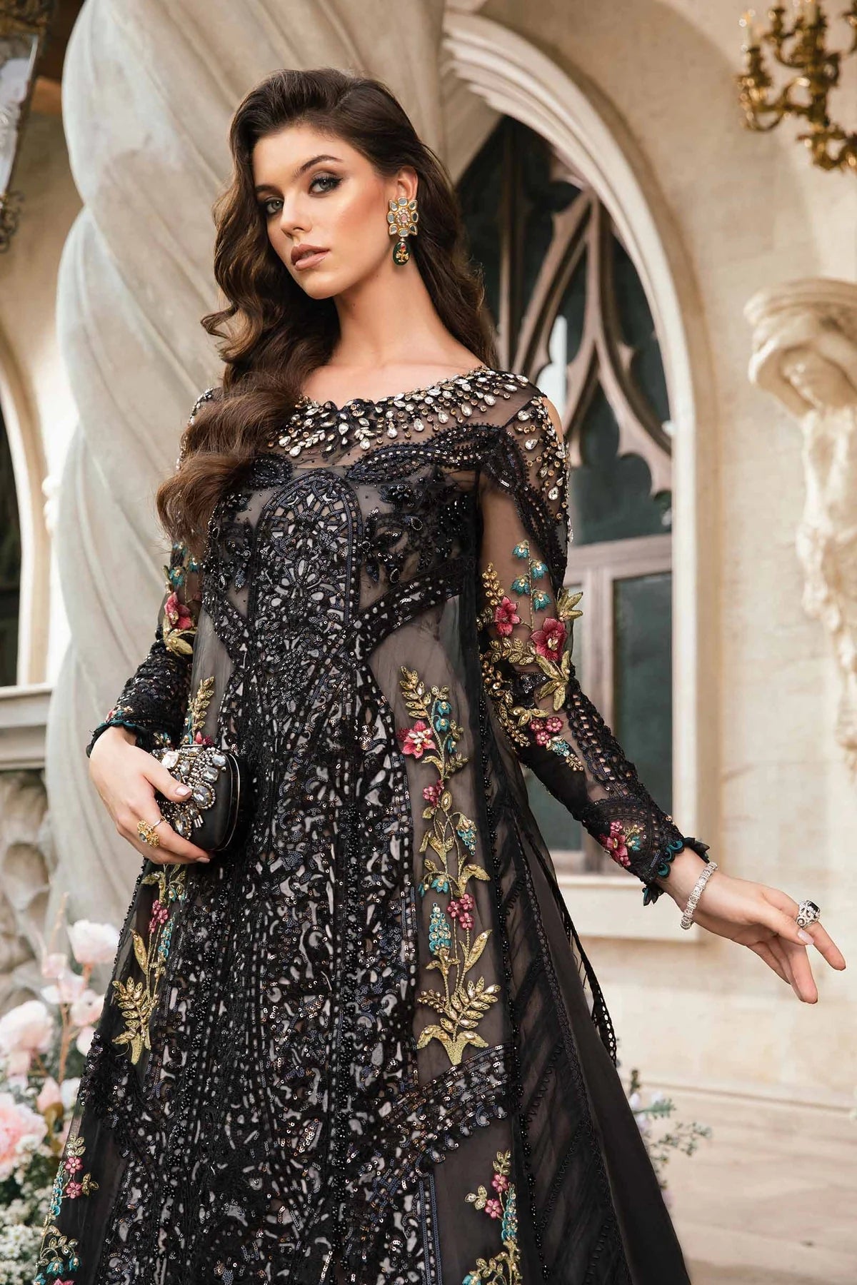 Maria B | Mbroidered Fabrics 2024 | BD-2802 - Khanumjan  Pakistani Clothes and Designer Dresses in UK, USA 