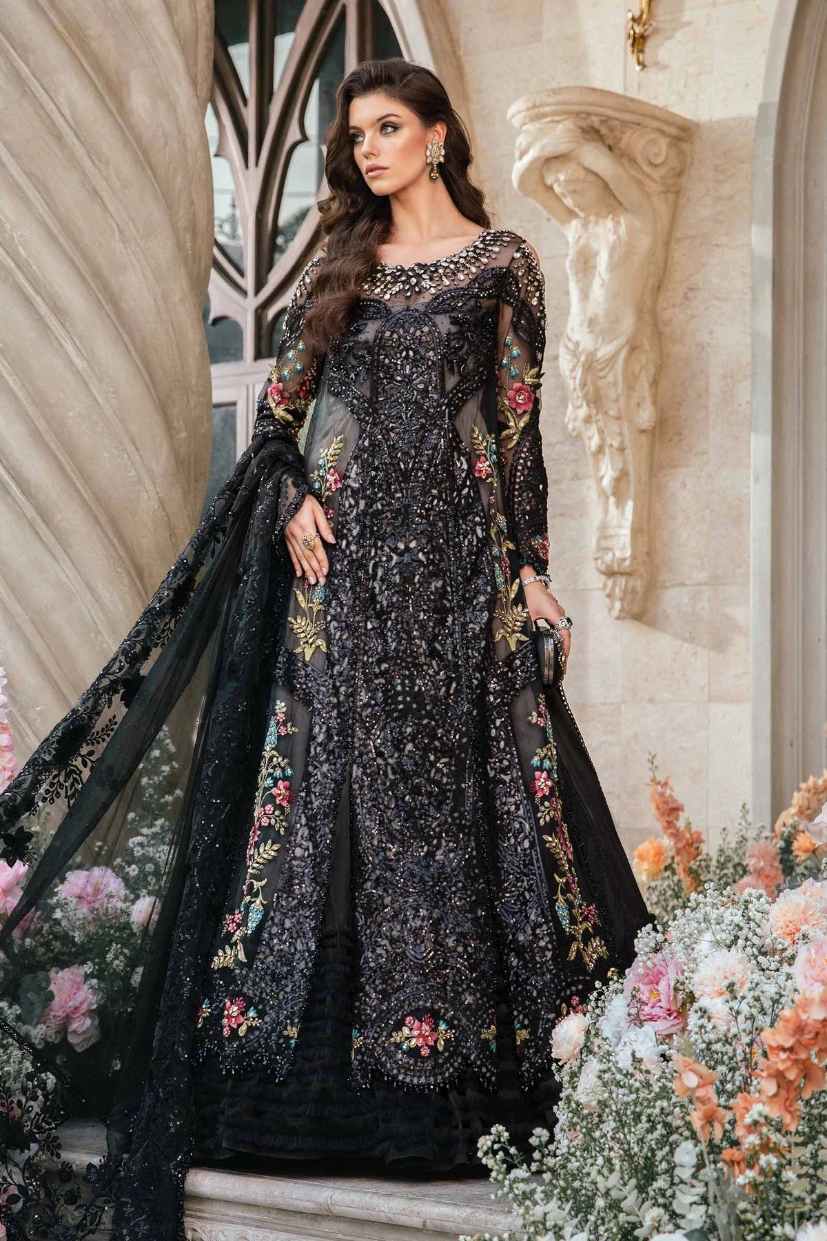 Maria B | Mbroidered Fabrics 2024 | BD-2802 - Khanumjan  Pakistani Clothes and Designer Dresses in UK, USA 